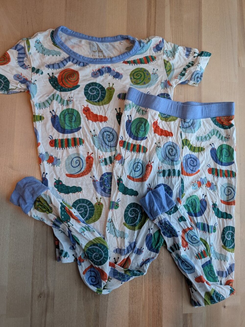 Little Sleepies Pajamas 2 Piece Short Sleeve Set - 5 / 6 Inchin’ Along